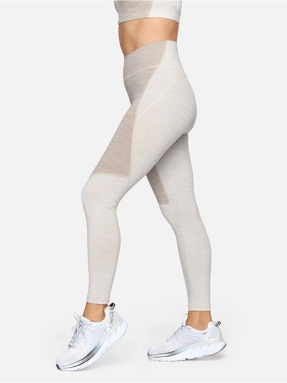 Outdoor Voices TechSweat 7/8 Two-Tone Leggings Coyote/Atmosphere Medium